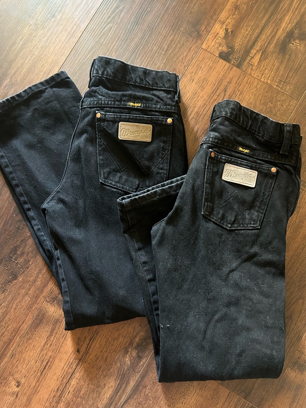 BOGO! 2 pairs! Wrangler boys black jeans  size 12 & 16 husky